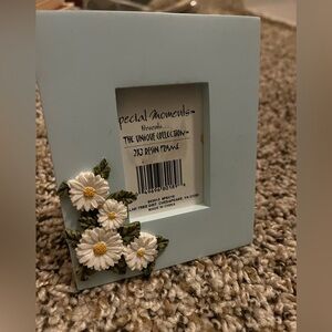 Special Moments Light Blue Frame with White Floral Design